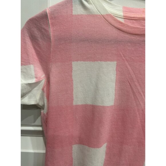 Liz Claiborne Pink White Geometric Print T-Shirt Sz XS - Picture 4 of 10